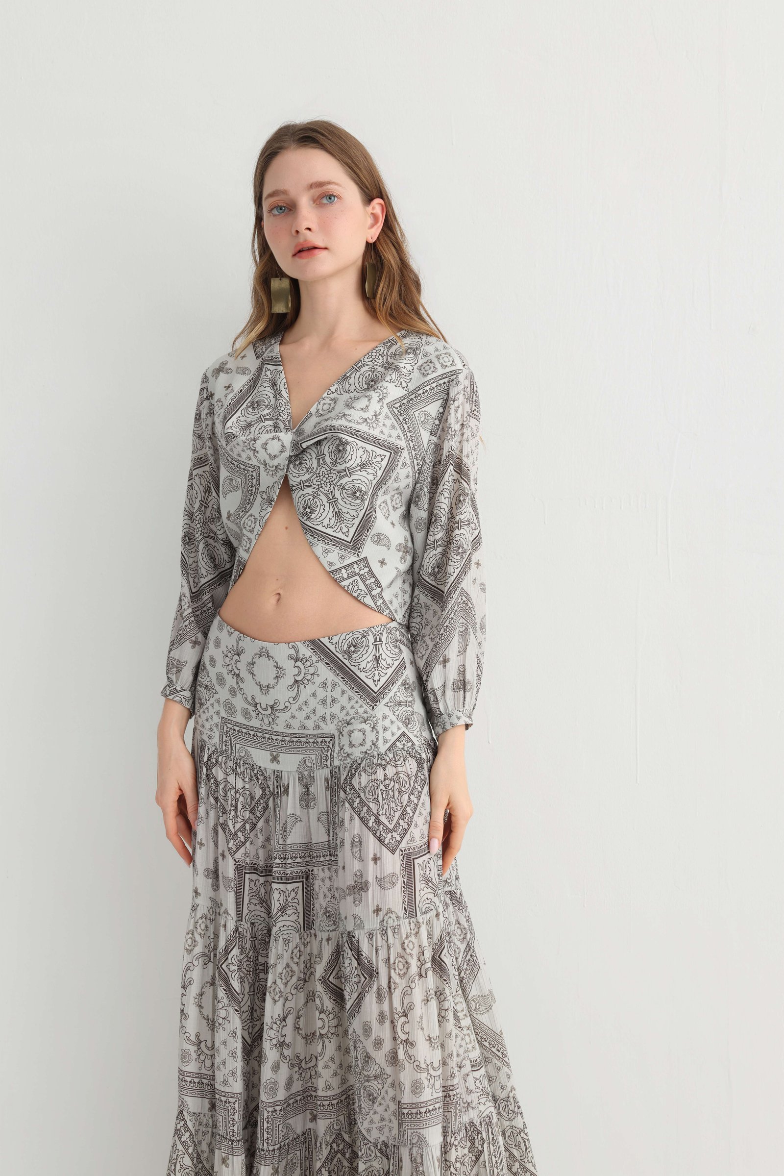 Bandana Print Maxi Skirt Set - Image 4