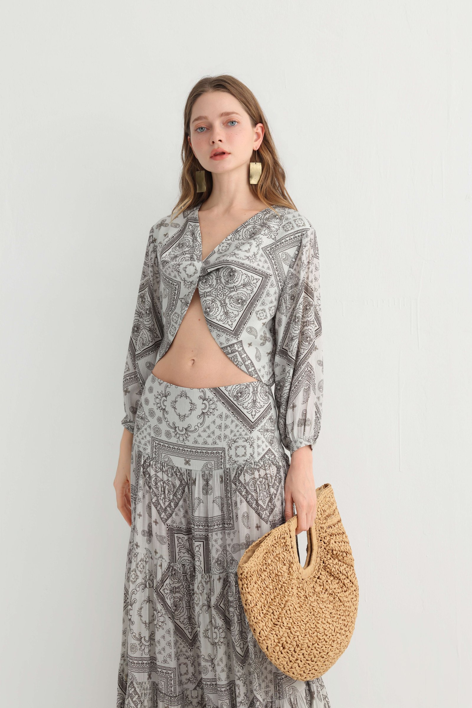 Bandana Print Maxi Skirt Set - Image 8