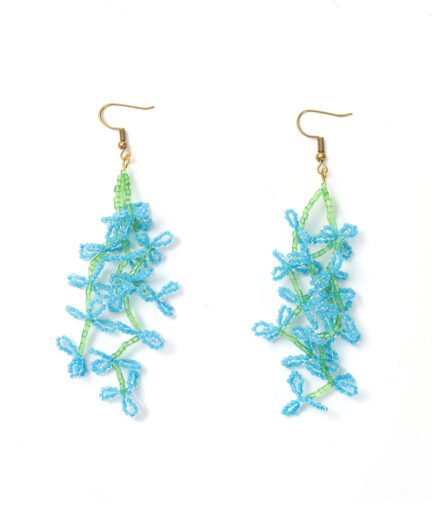 Stunning Wisteria Handmade Beaded Drops! Long Tassel Face-Slimming Essential, Summer Outing Photo Must-Have.