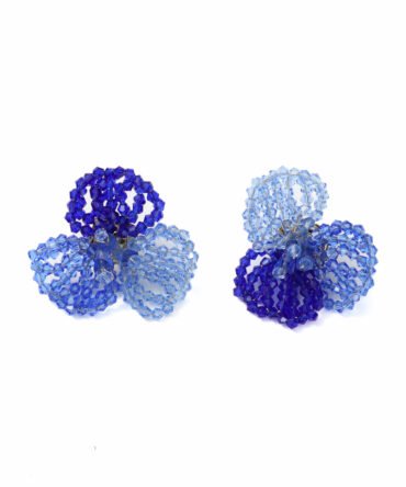 Mori Fresh Green Clover Beaded Studs, Handwoven Floral Cluster Earrings, Summer Versatile Age-Reducing Fresh Accessory.